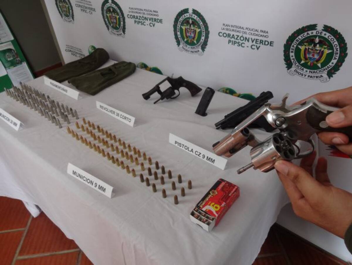 El alto Oficial manifestó que en lo corrido del año se han incautado más de 158 armas de fuego. Cortesia