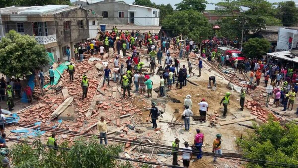 Así fue el desplome de edificio en construcción de Blas de Lezo El Universal