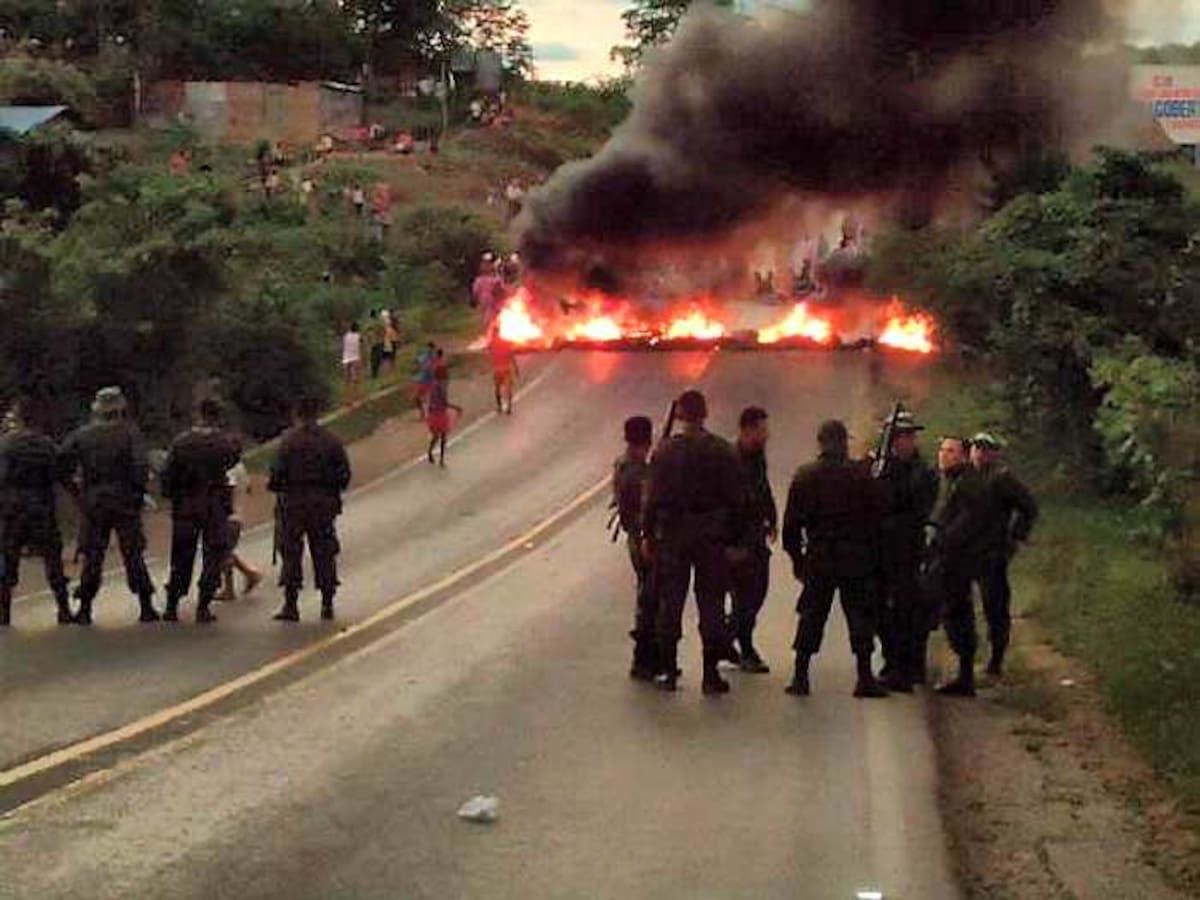 San Jacinto sigue con orden público alterado. CORTESÍA