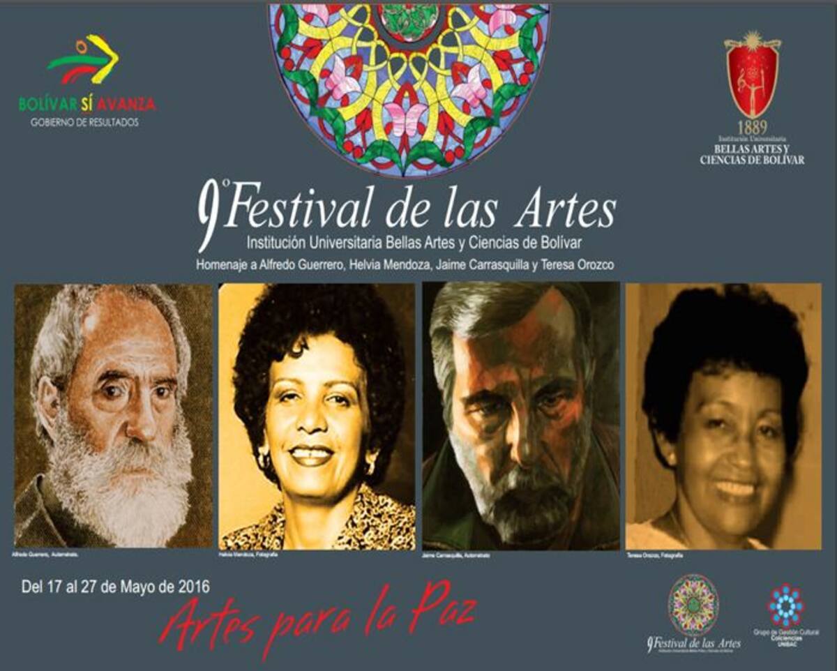 Afiche promocional del Noveno Festival de las Artes de Unibac.