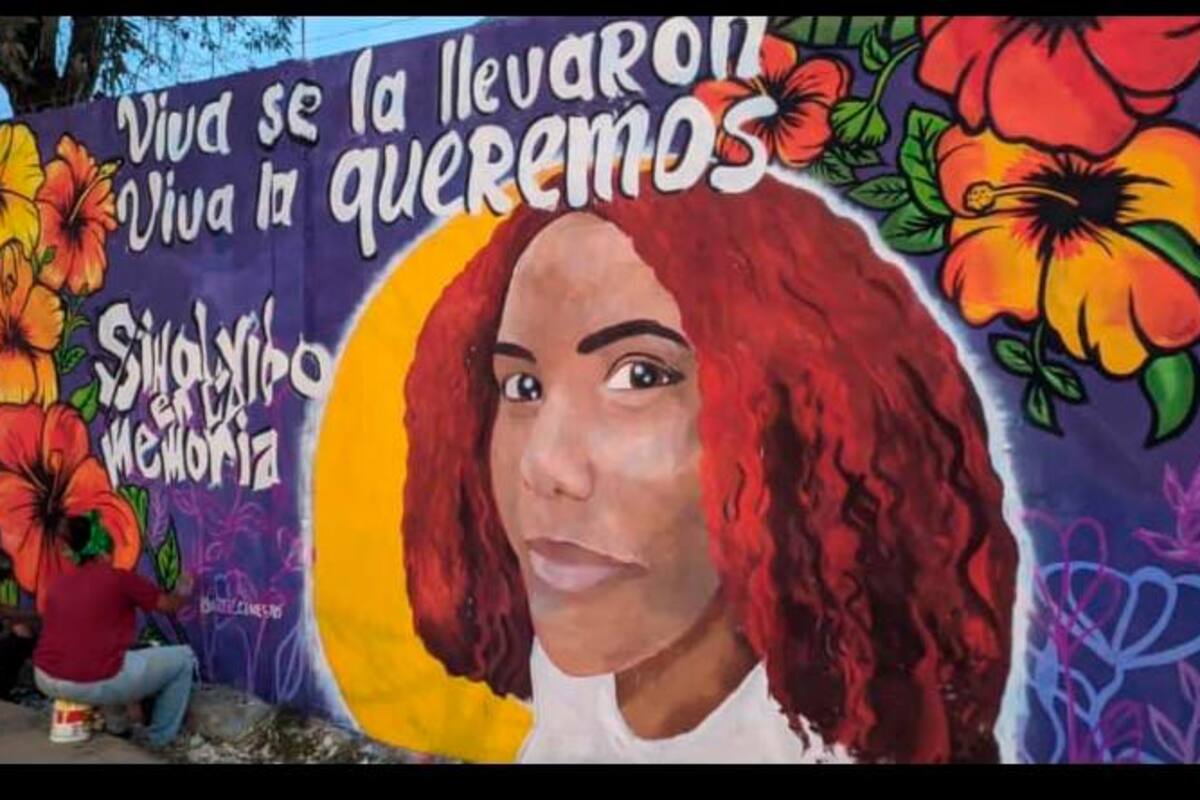 Comunidad de Bayunca realiza mural en homenaje a Alexandrith