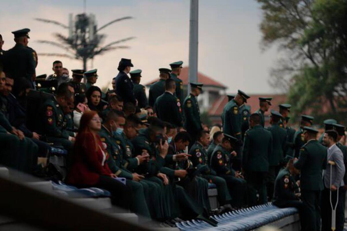 Con los invitados en las gradas de la Escuela Militar de Cadetes y los militares realizando un ensayo, el evento fue cancelado. //Colprensa