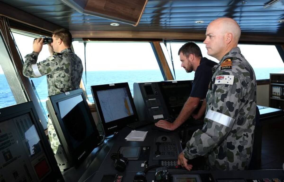 Buque australiano Ocean Shield, que captó señales del avión perdido de Malaysia Airlines. AFP LSIS BRADLEY DARVILL