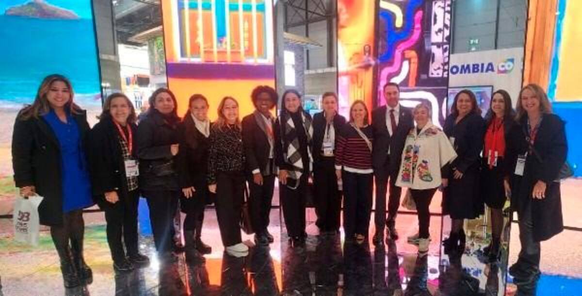 Parte de la delegación colombiana, con representantes de Cartagena, que participa en Fitur 2024. // Cortesía