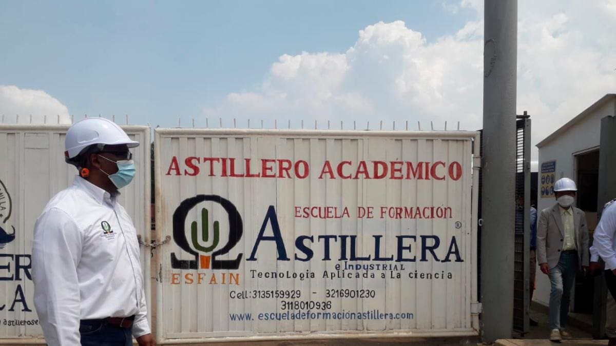 Astillero Escamilla, en Pasacaballos (Cartagena), el único con estatus académico en el país. // CORTESÍA