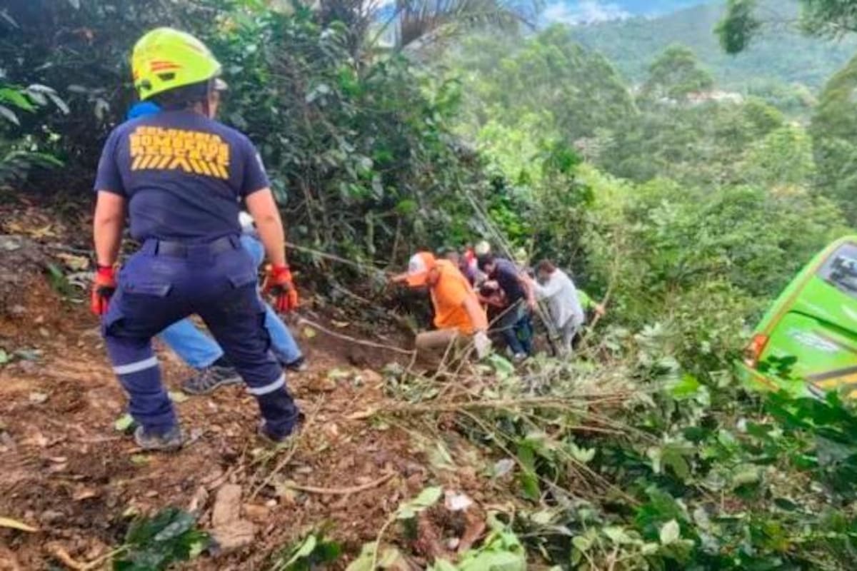 Video: Bus de turismo se fue a un abismo con 40 pasajeros