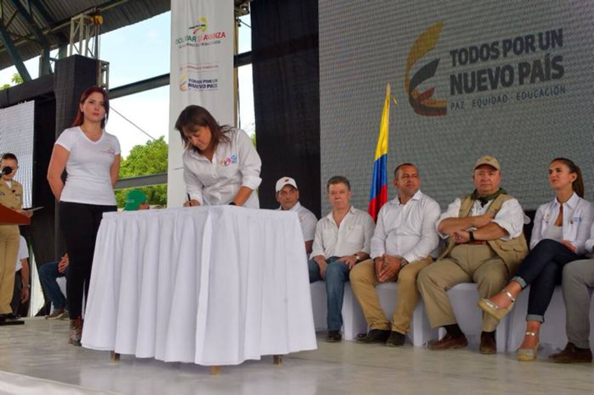 Visita de Juan Manuel Santos al sur de Bolívar.