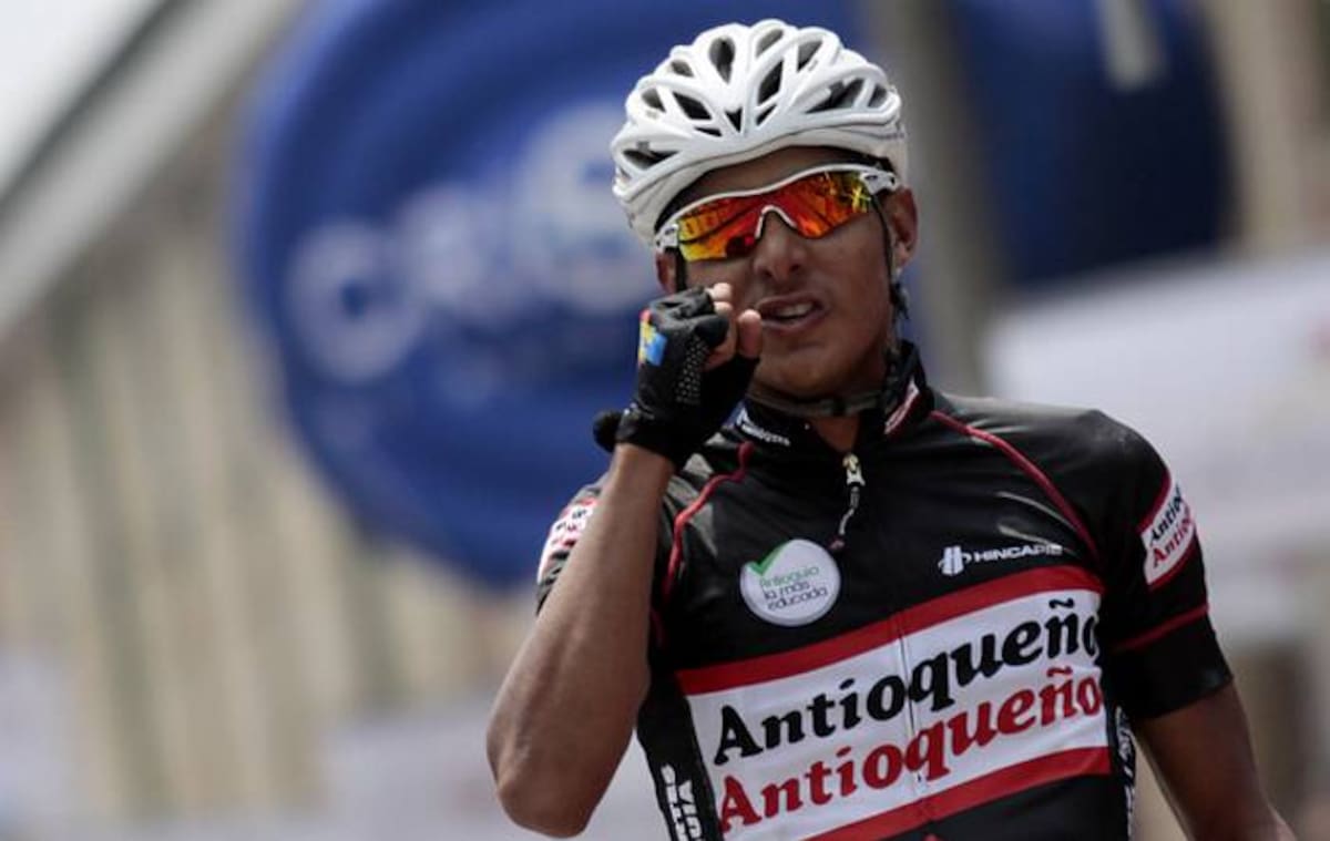 Argiro Ospina, del equipo Aguardiente Antioqueño, ganó hoy la séptima etapa del Clásico RCN Claro, Mauricio Alvarado - Colprensa