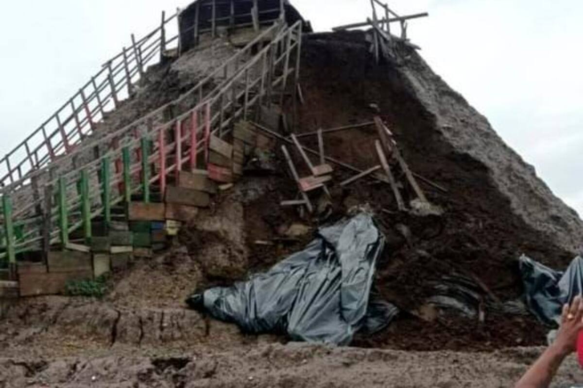 Deslizamiento parcial del volcán de Totumo tras prolongadas lluvias