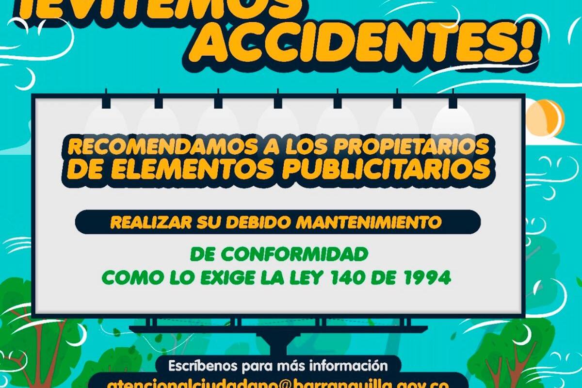 Alcaldía recomienda hacer mantenimiento a vallas publicitarias