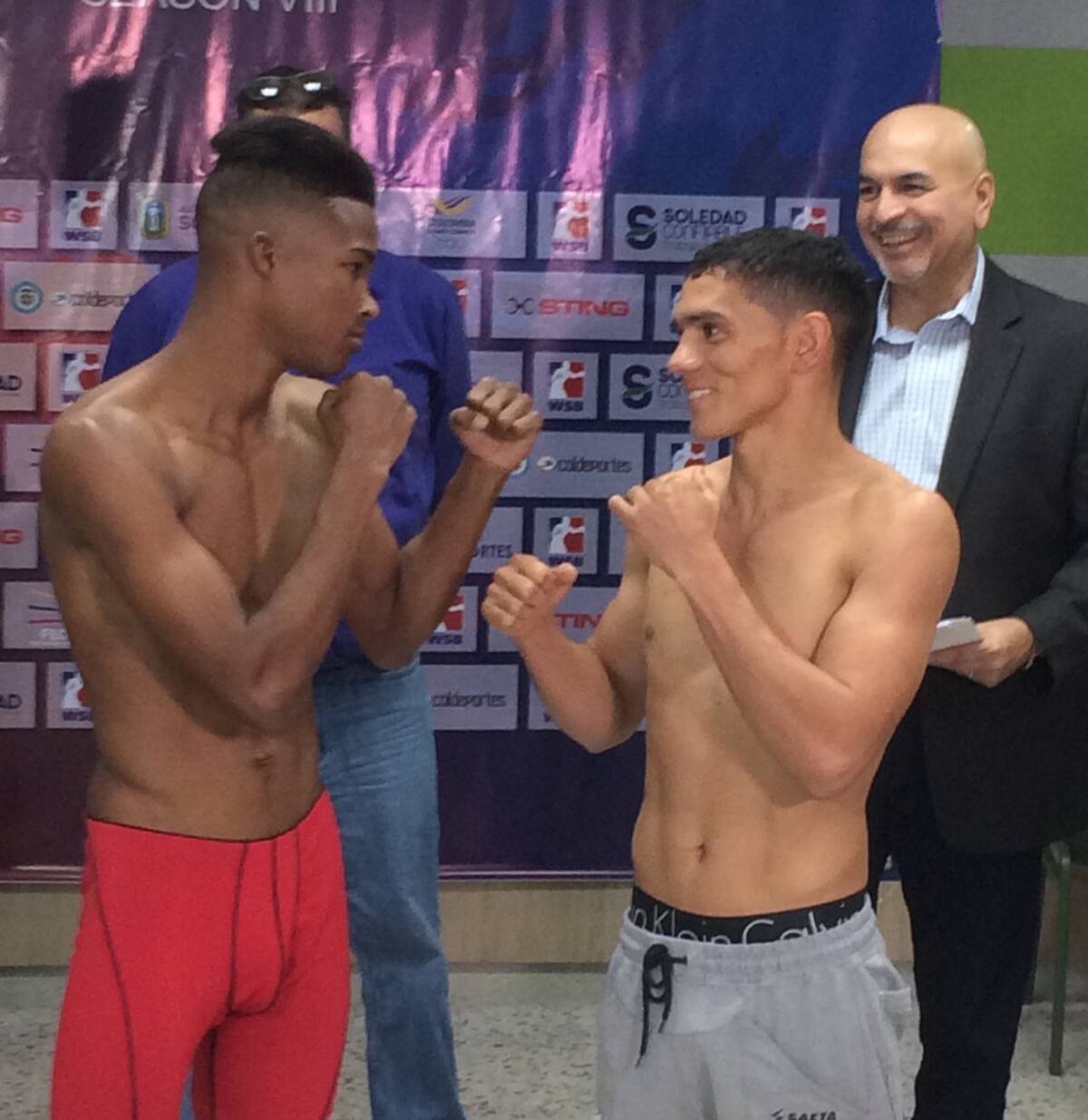 Boxeadores participantes de la Serie Mundial de Boxeo. Cortesía