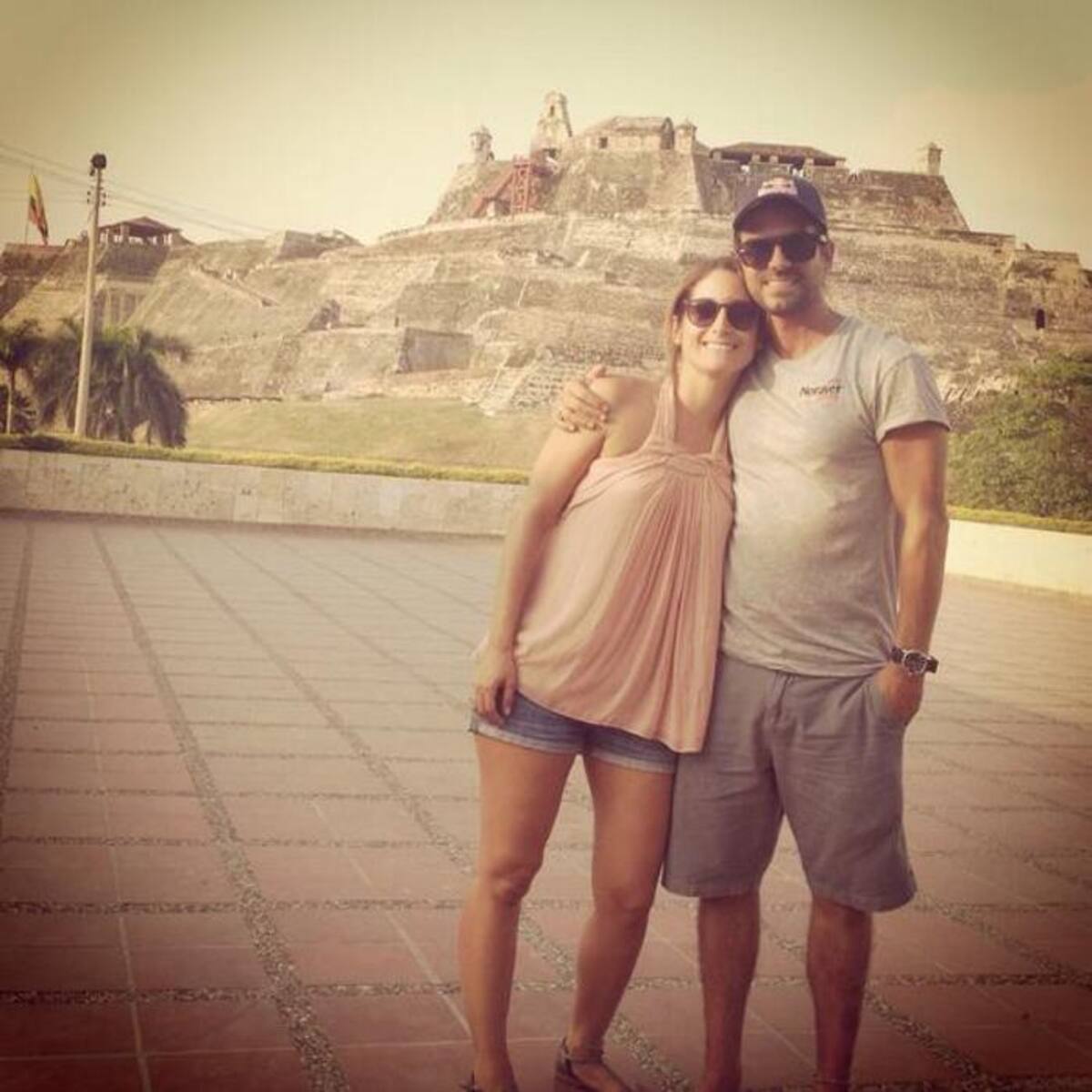 Catalina Echeverry y Orlando Duque, durante su visita a El Universal. Twitter de Catalina Echeverry