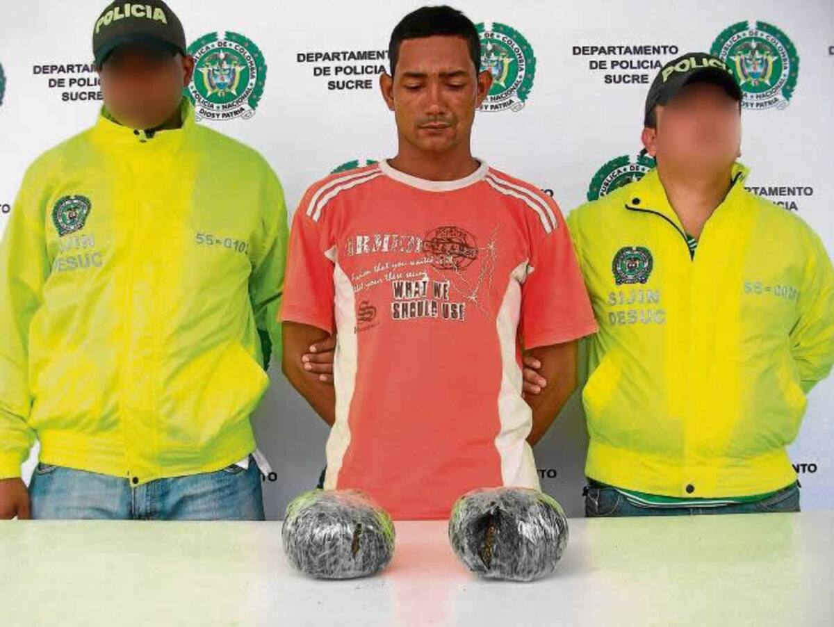 Tulio Manuel Bello Mercado, capturado con droga.