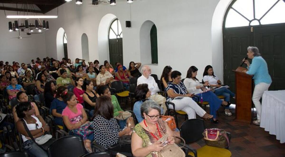 Durante la actividad, se dieron a conocer los objetivos y el impacto que generaría en estas comunidades de la Localidad 2: Virgen y Turística, el tener un sitio para desarrollar los proyectos en pro del bienestar de todos. //Foto cortesía Colegio Mayor de Bolívar