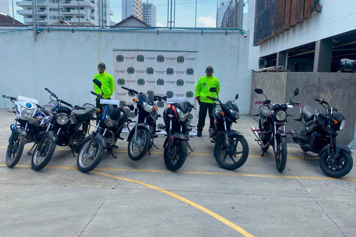 ¿La suya está aquí? Policía recuperó 10 motos robadas y capturó a 9 personas