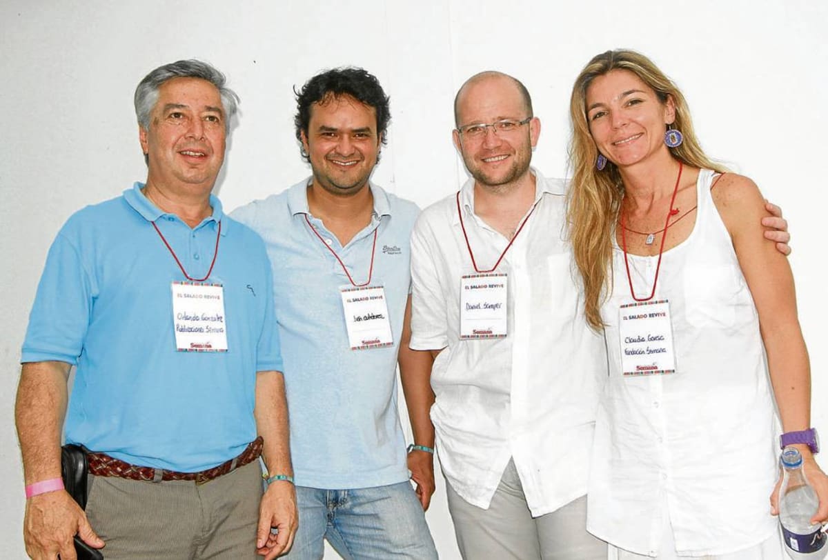 Orlando González, Iván Gutiérrez, Daniel Samper Ospina y Claudia García.