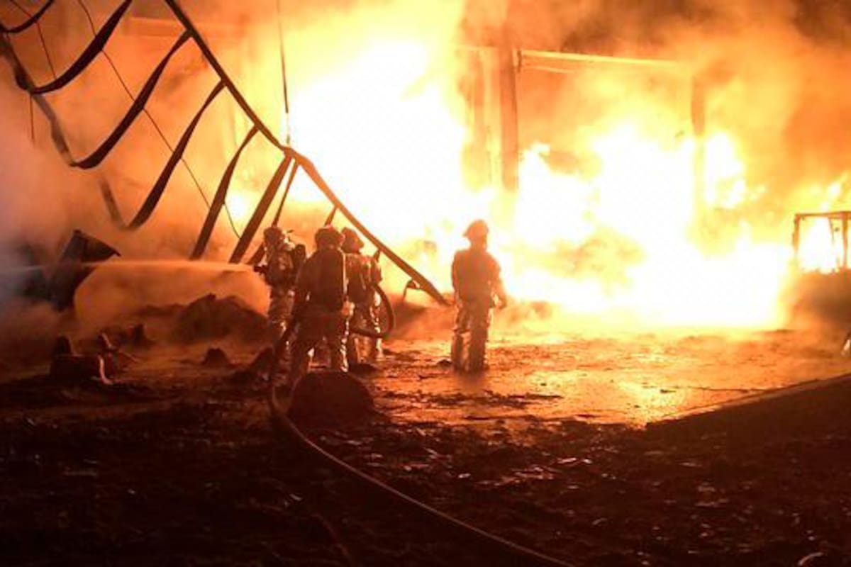 Incendio en parque industrial de Funza deja tres personas heridas