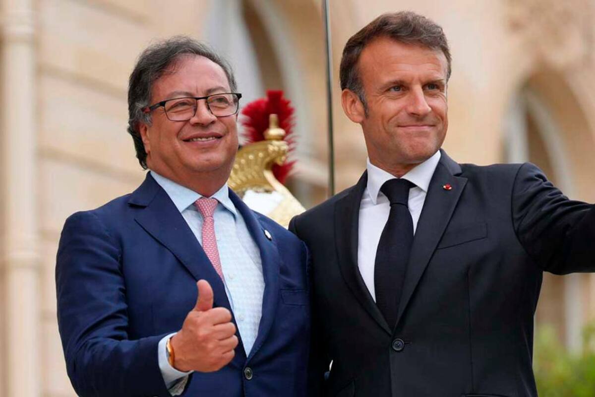 Detalles del encuentro de Gustavo Petro y Emmanuel Macron en París