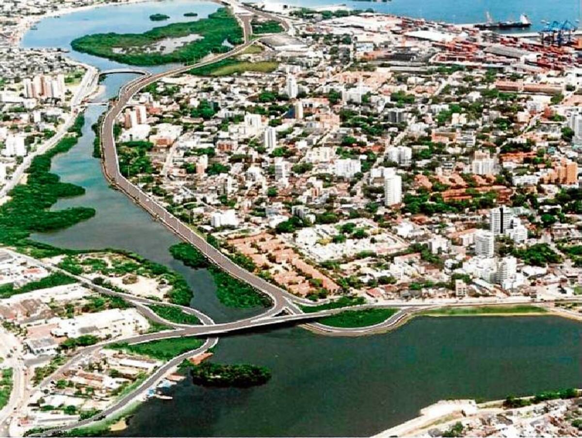 Trazado proyectado para la Quinta Avenida de Manga.