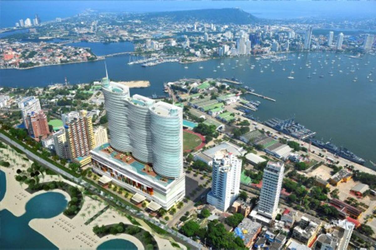 Sitio donde se construirá el proyecto Washington Plaza Shopping Center, en Bocagrande, antiguo redio del Colegio Jorge Washington, en la Carrera Primera. CORTESÍA