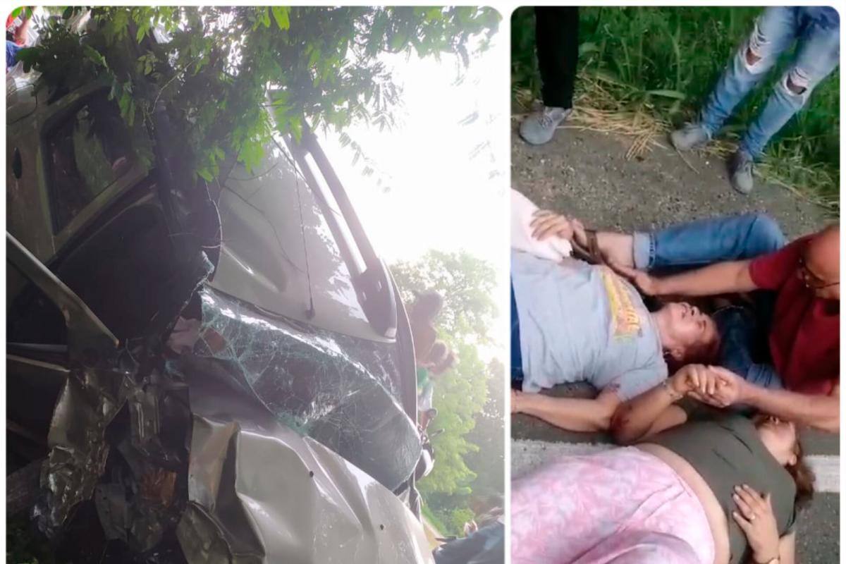 Video: Carro se sale de la vía, choca con árbol y 3 mujeres resultan heridas