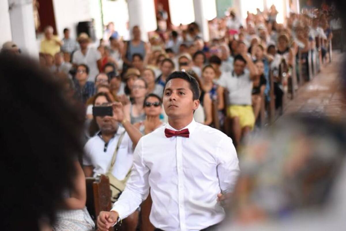 El Coro Gospel de Unibac, durante su actuación en Mompox. CORTESÍA