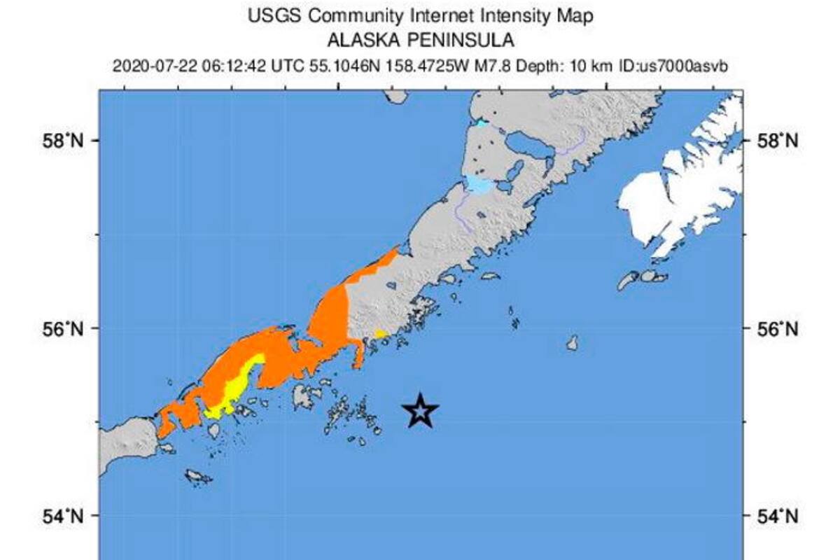 Terremoto de 7,8 sacude a Alaska