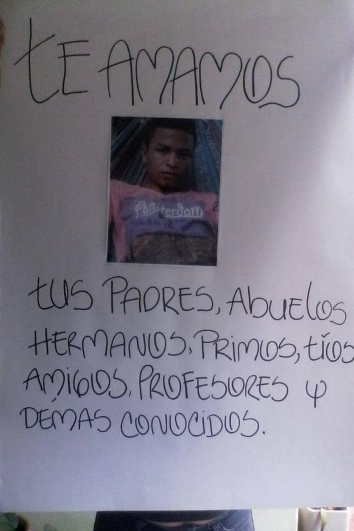 Víctor Alfonso López Hernández, joven muerto. CORTESÍA/
