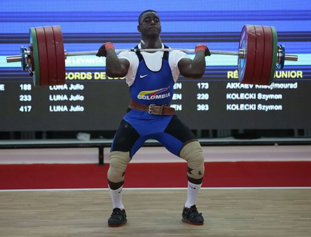 Leydy Solís, Mari Sánchez, Mercedes Pérez y Jhonatan Rivas sumaron oro para Colombia en las pesas de Barranquilla 2018. Colprensa