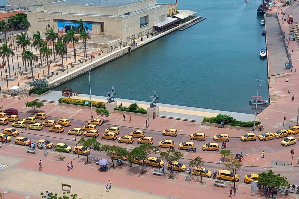 Así transcurrió el paro de taxistas en Cartagena