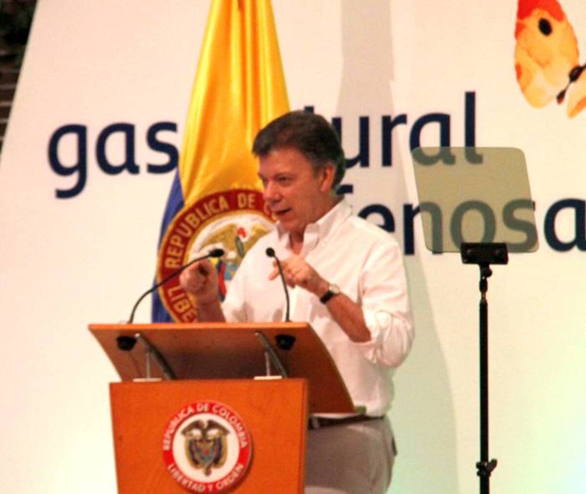 El presidente Juan Manuel Santos fue el encargado de instalar el XV Congreso de Naturgás, en el Hotel Hilton. LUIS APARICIO - EL UNIVERSAL
