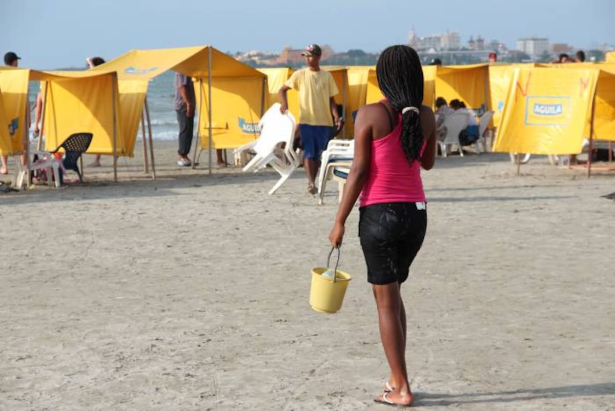 Las playas de Cartagena fueron poco concurridas durante el fin de semana. Julie Parra Benítez