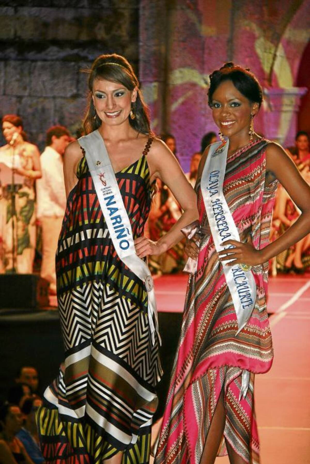 Daniela Castillo, de Nariño; y Jineth Guerrero, de Olaya, sector Ricaurte.