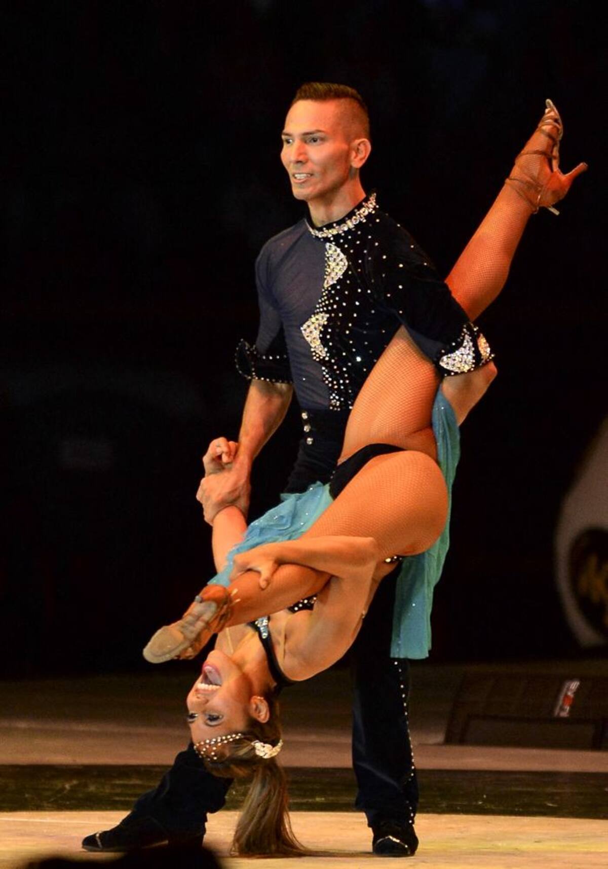 Angie Duque and Carlos Realpe. AFP
