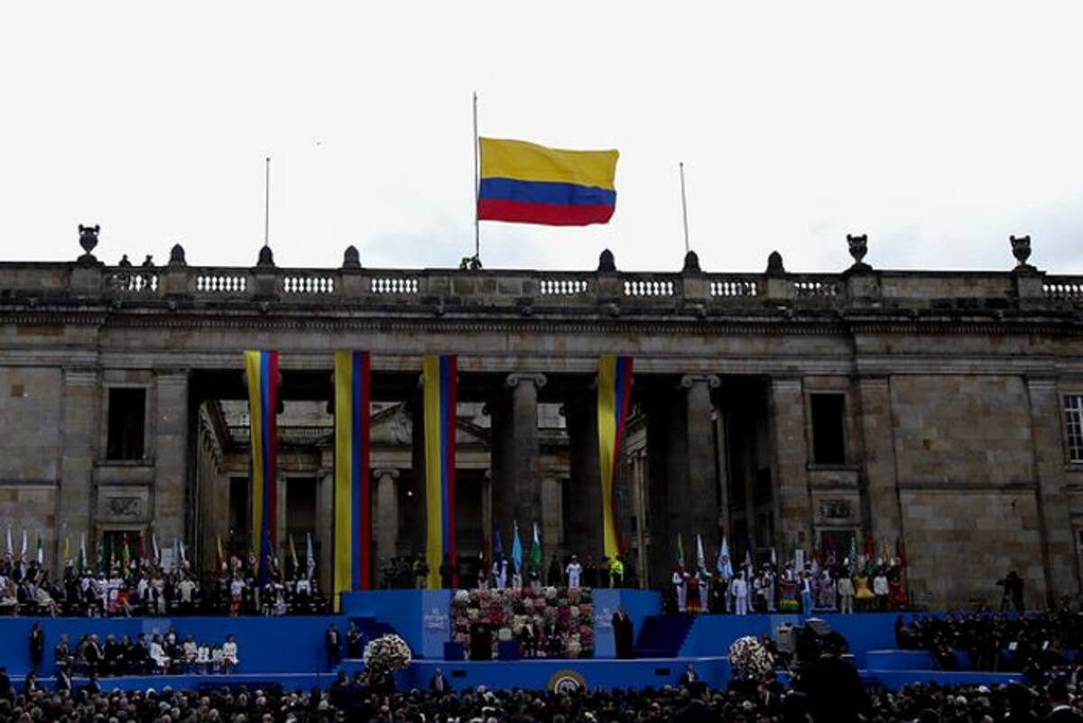 Imagen del acto de posesión del presidente electo Iván Duque. Colprensa.
