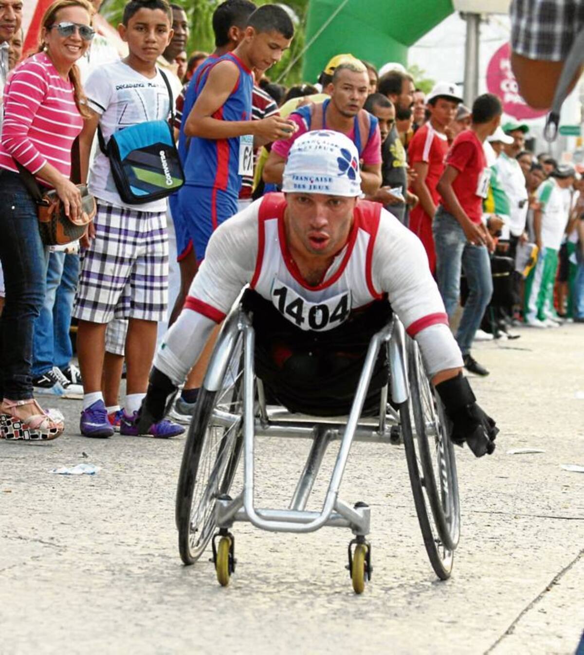 Cristian Torres, uno de los mejores atletas en silla de rueda del mundo, ganó en dicha modalidad en la Mariscal Sucre. MANUEL SANTIAGO PÉREZ/EL UNIVERSAL/