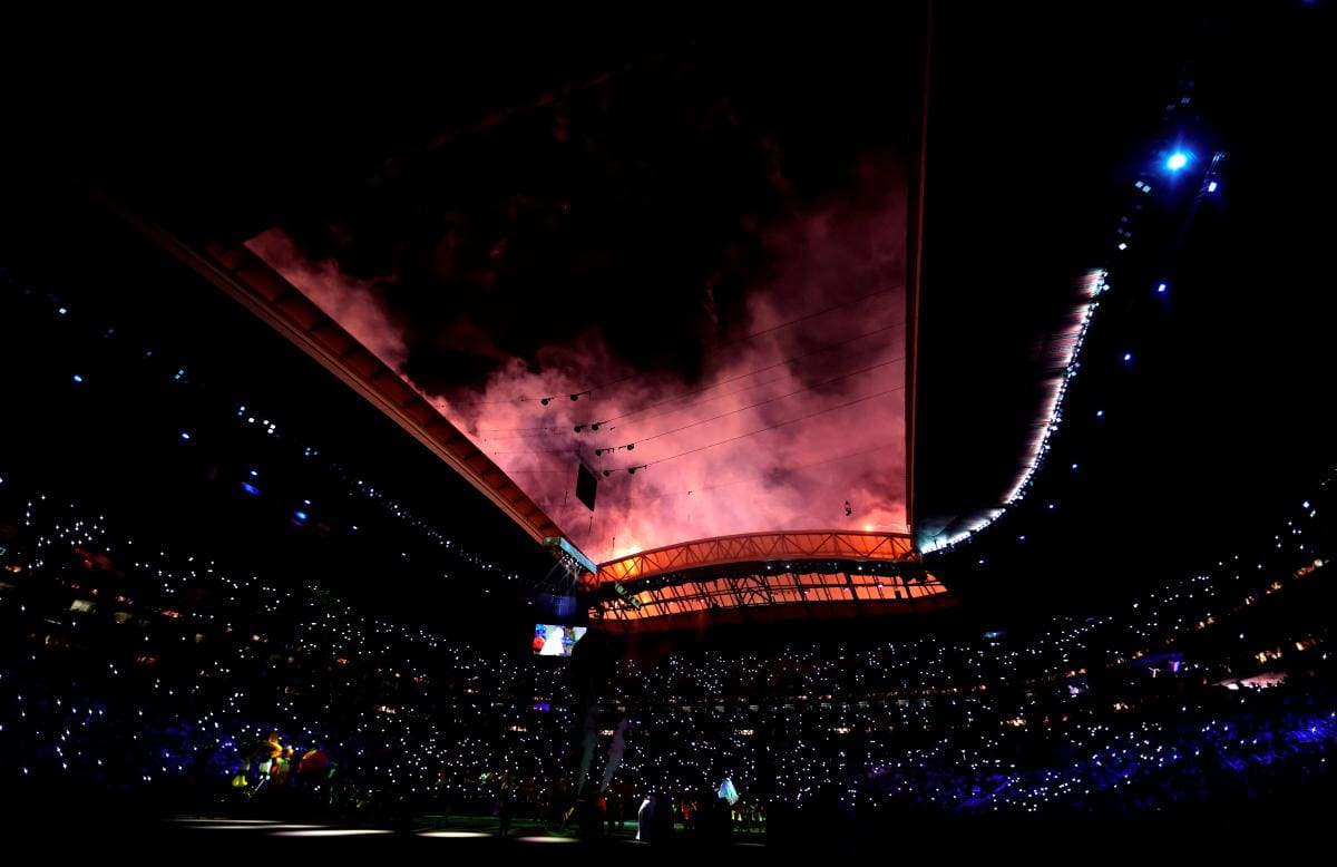 Una vista general durante la ceremonia de apertura previa al partido inaugural. //EFE