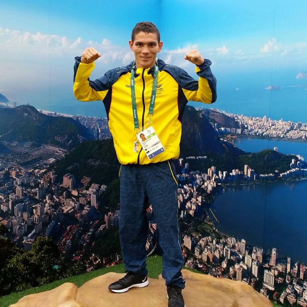 Céiber Ávila, feliz por la noticia, que podría ganar el bronce. CORTESÍA