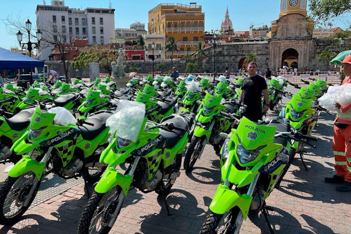 Llegan 250 motocicletas nuevas para la Policía de Cartagena