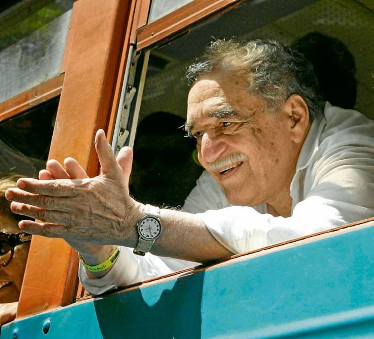 Gabriel Garc{ia Márquez, Nobel de Literatura, en su natal Aracataca.