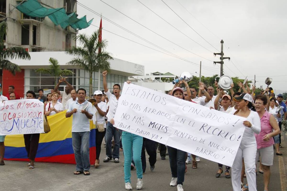 La marcha recorrió desde el Cementerio Jardines de Cartagena hasta el sector de La Plazuela. LUIS C. PRADO - EL UNIVERSAL