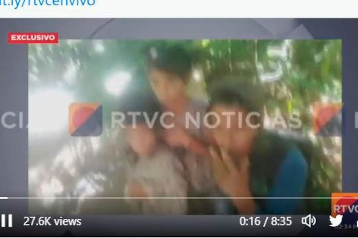 Video: primeras imágenes del encuentro entre niños y la Guardia Indígena