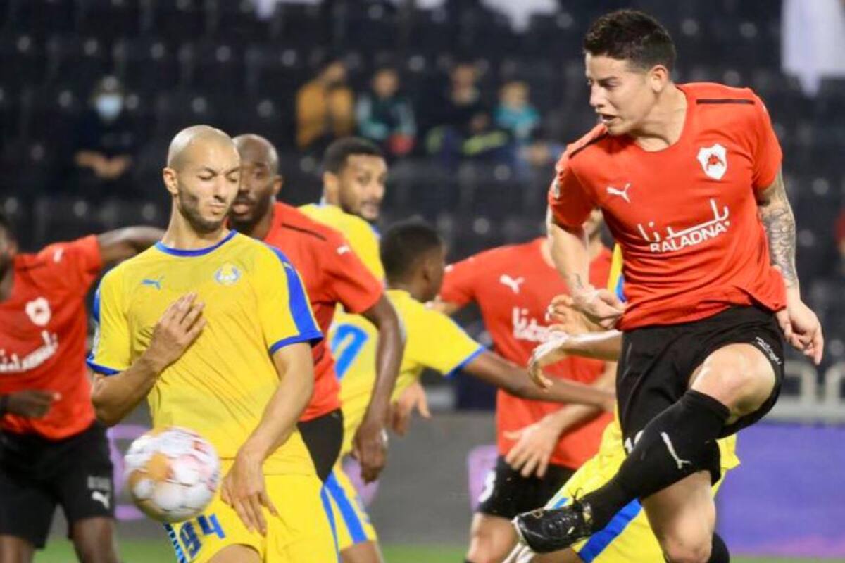 James Rodríguez, figura en el triunfo del Al-Rayyan