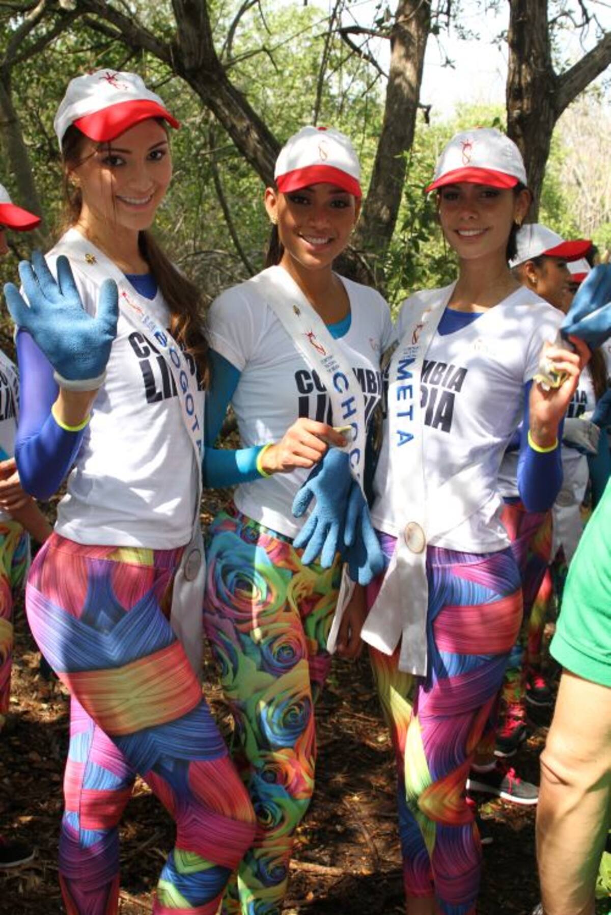 Paula Clavijo, de Bogotá; Jealisse Tovar, de Chocó, y Ana Landaeta, de Meta.