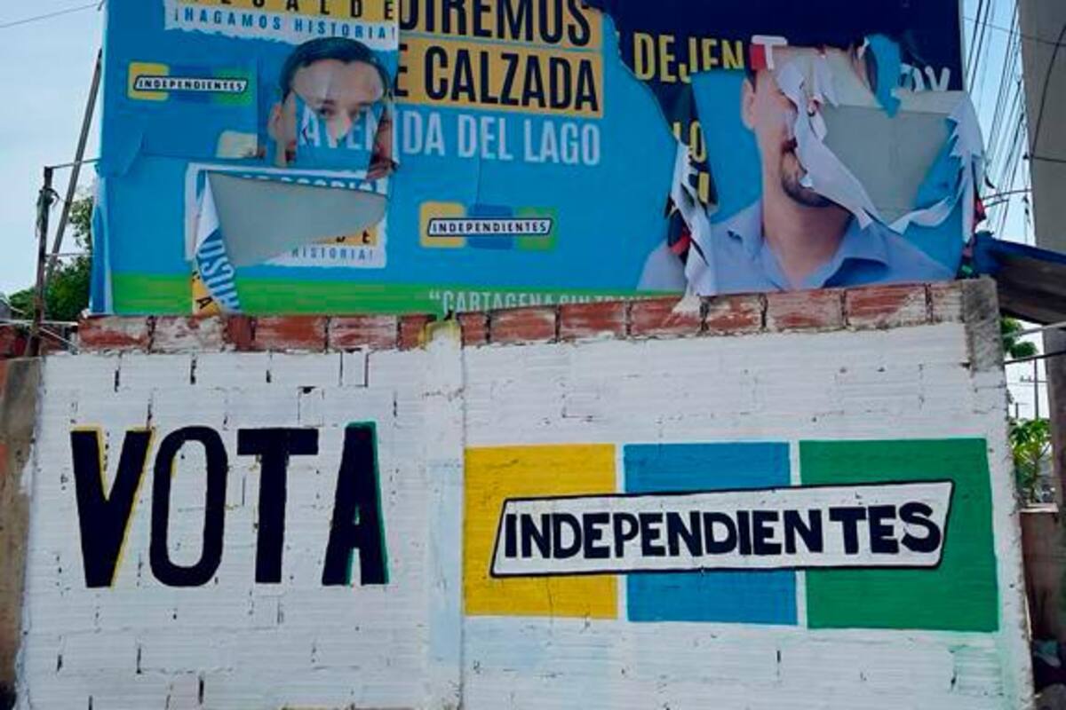 “Nos quedamos sin vallas”: candidato a la Alcaldía denuncia vandalismo