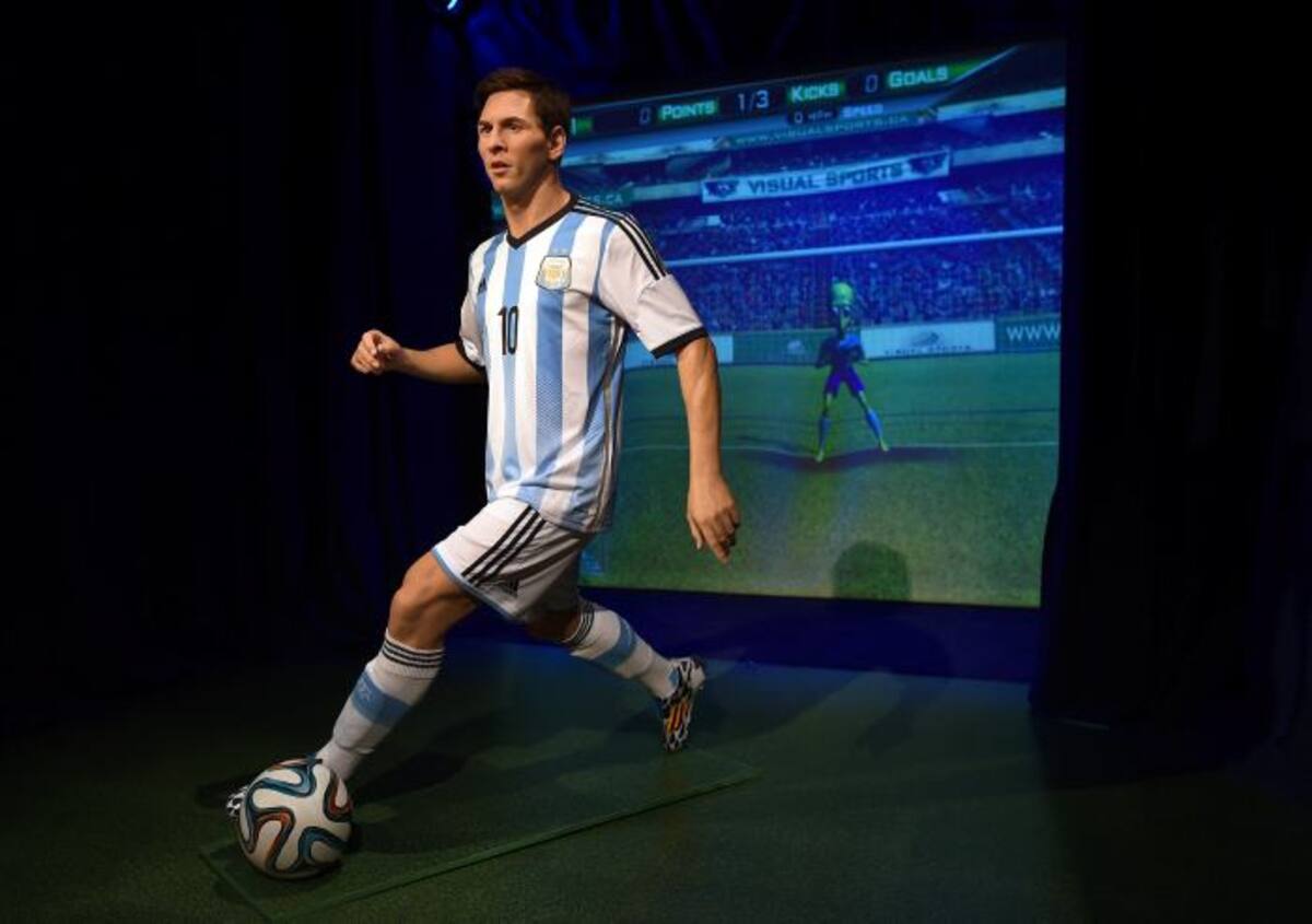La estatua de Lionel Messi, se encuentra en el museo Madame Tussauds de Nueva York. AFP TIMOTHY A. CLARY