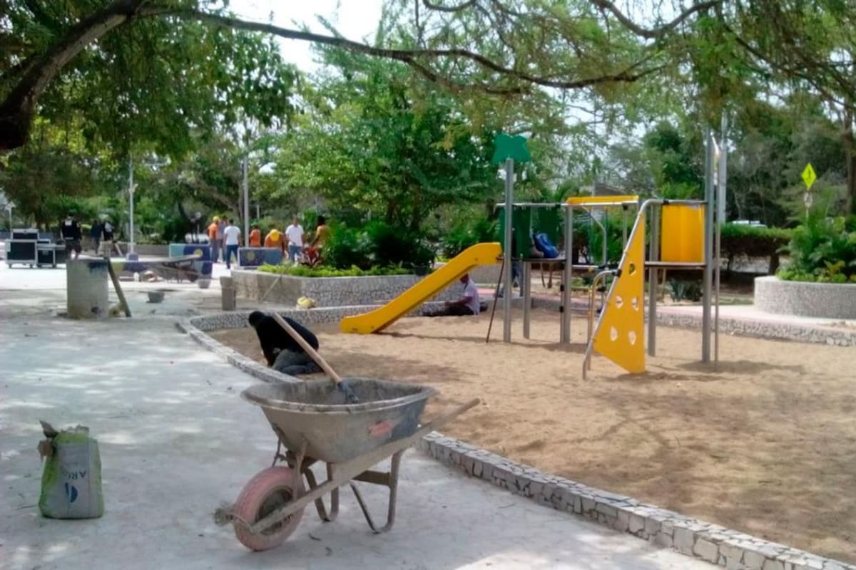 Empresas remodelan cuatro parques en barrios de Cartagena