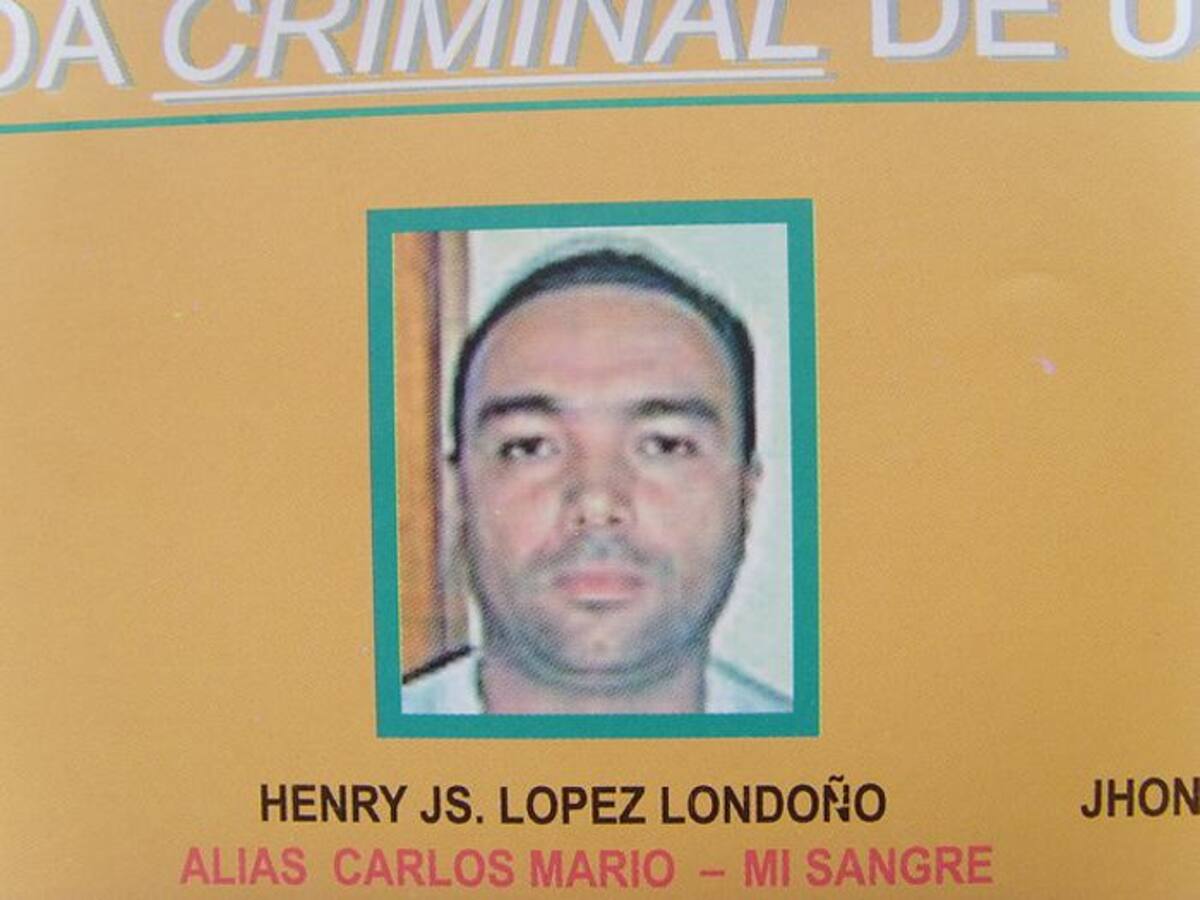 Henry de Jesús López Londoño, alias ‘Mi Sangre’. COLPRENSA
