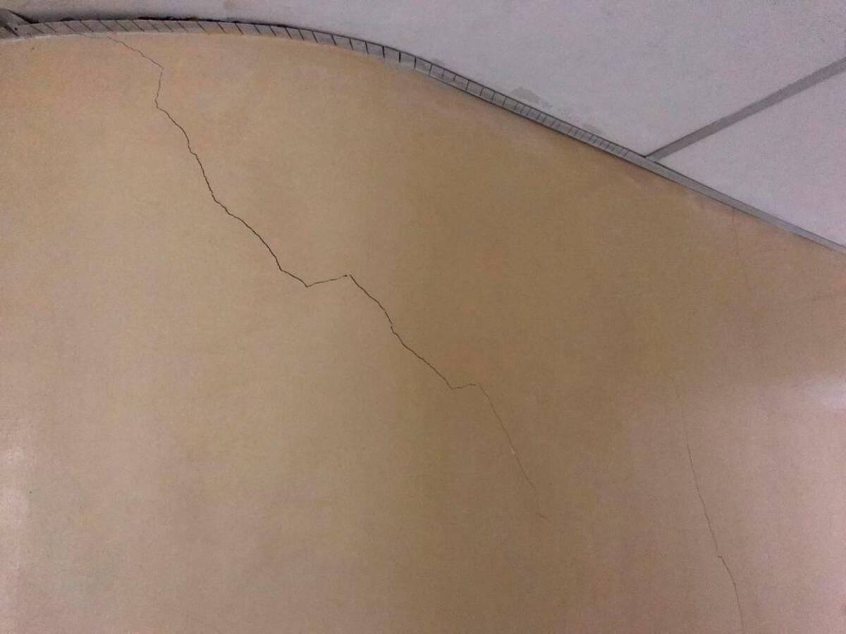 Así se ven las grietas en los apartamentos