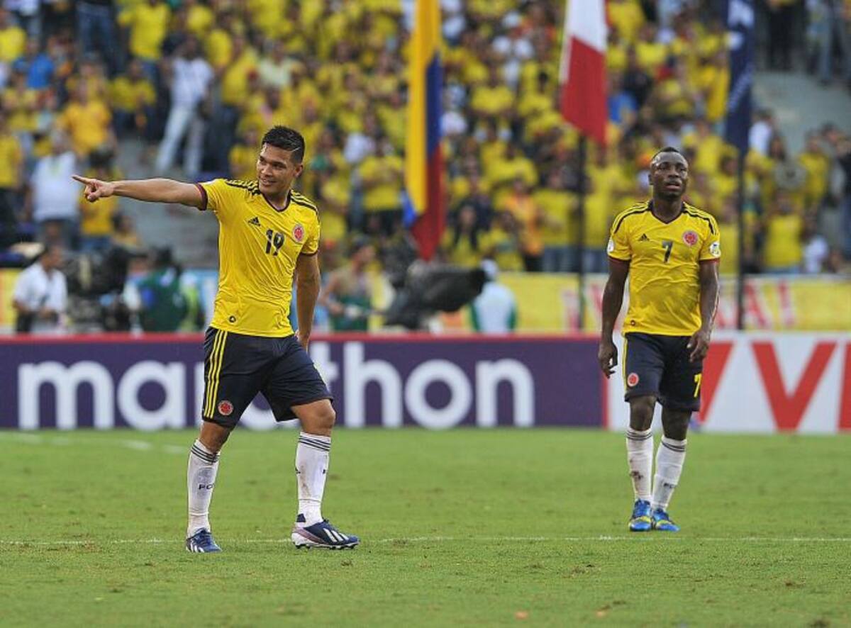 Teófilo Gutiérrez´marcó el segundo gol de Colombia. AFP
